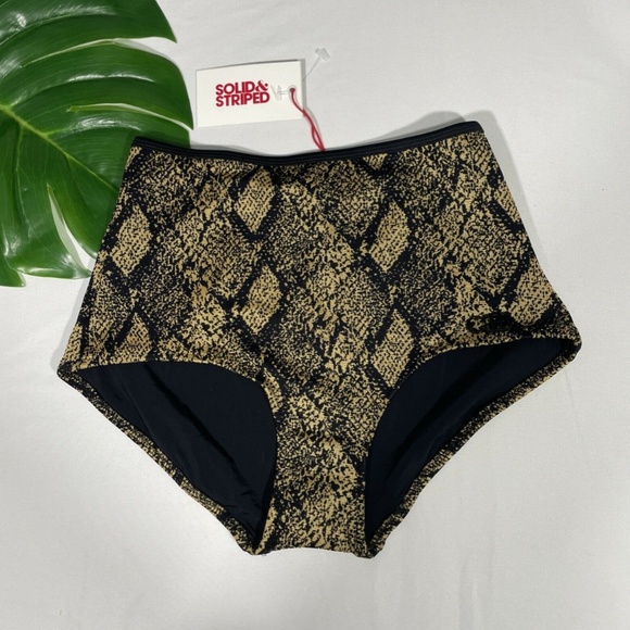 NWT Solid & Striped‎ [ Small ] Brigitte Snake Knit Bikini Bottoms - Picture 4 of 11